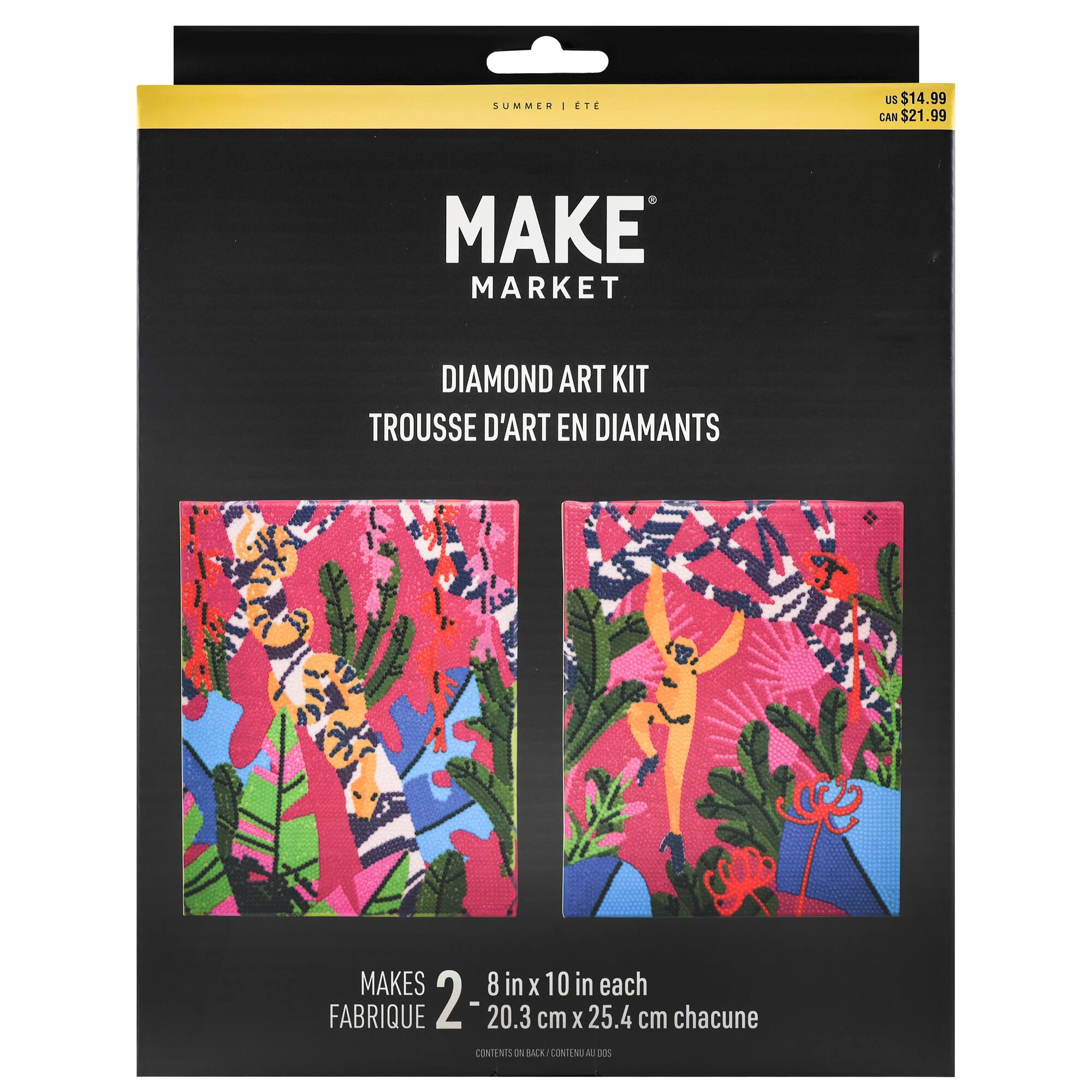 8" x 10" Snake & Monkey Diamond Art Kit by Make Market®